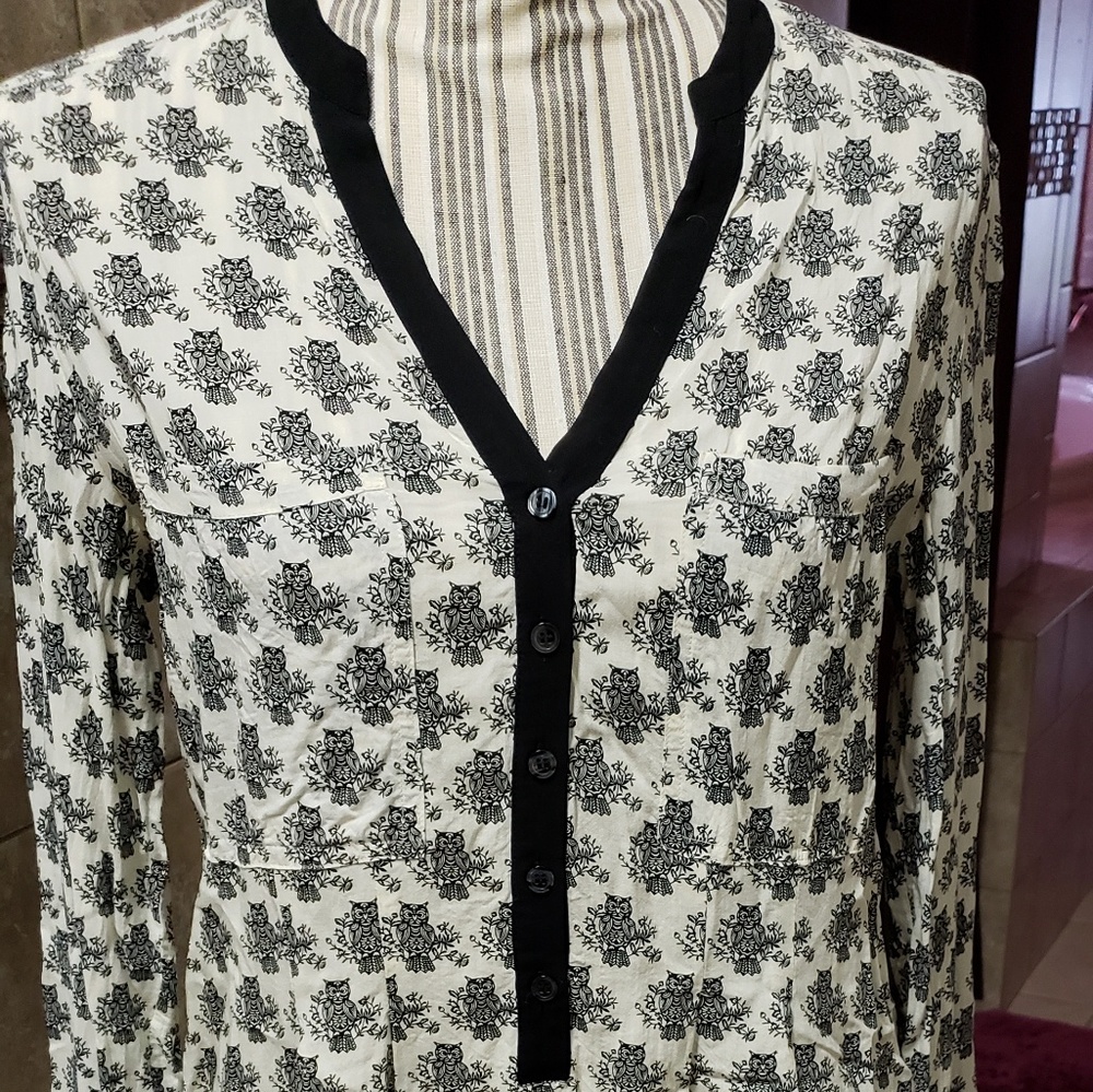 Anthropologie Owl Top